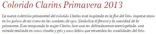 Colorido Clarins Primavera 2013