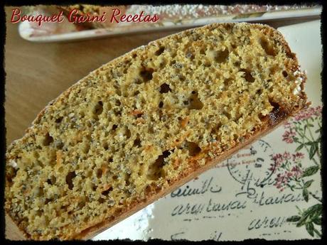 Budín de zanahoria, ricota y chía (Concurso Febrero Bizcochero de Sabor en Cristal)