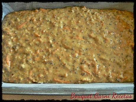 Budín de zanahoria, ricota y chía (Concurso Febrero Bizcochero de Sabor en Cristal)