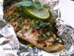 Receta: Pescado con cilantro y jengibre