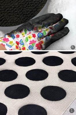 Crea tu propia alfombra de lunares