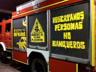 Los bomberos de A Coruña, Barcelona, Madrid y Canarias,  contra los desahucios