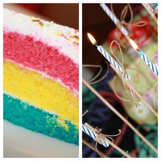 una tarta estilo arco iris/ Regenbogentorte