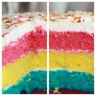 una tarta estilo arco iris/ Regenbogentorte