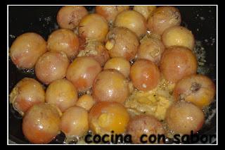 Huevos de gallina sin cáscara (Ouets de gallina)