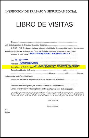 Cómo rellenar el Libro de Visitas rellenar libro visitas