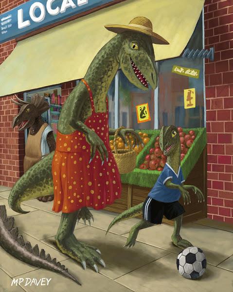 Los dinosaurios costumbristas de Martin Davey