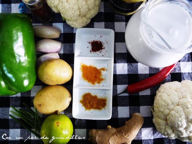 Curry de coliflor y patata.