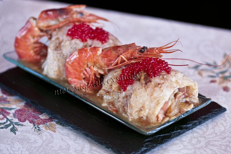 POPIETAS DE LENGUADO RELLENAS DE SALMON AHUMADO