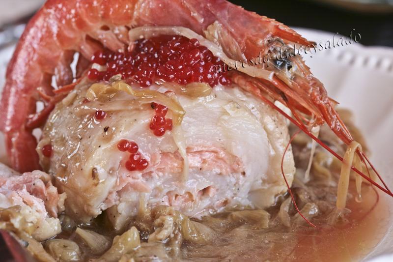 POPIETAS DE LENGUADO RELLENAS DE SALMON AHUMADO