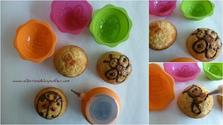 Pastelitos de Chocolate Blanco y Confetis Pastelitos de Chocolate Blanco y Confetis