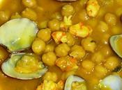 Garbanzos almejas gamba roja