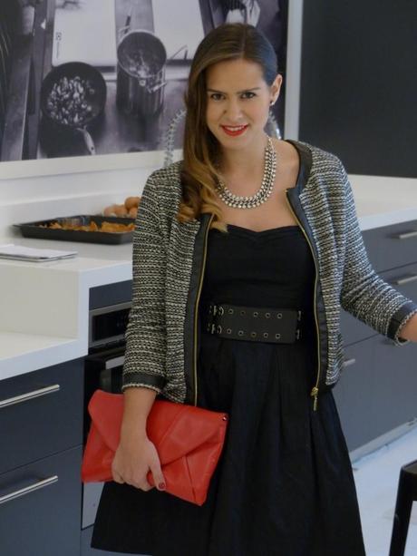 Look de noche peinado años 50