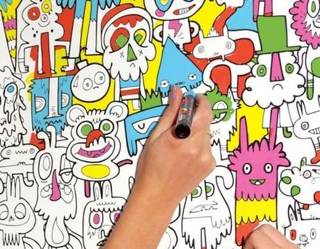 PAPEL PINTADO INFANTIL PARA COLOREAR