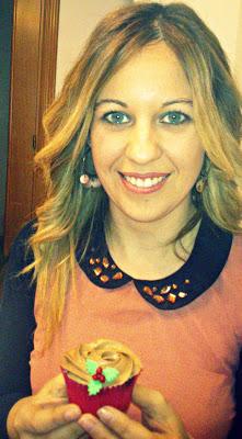 Cupcakes de fresa y Nocilla navideños