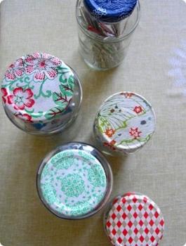 Cómo decorar las tapas de los tarros de cristal