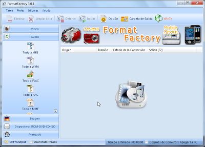 Format Factory: Multiconversor de ficheros