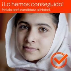 Malala candidata al Nobel de la Paz