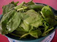 Pollo con mango y espinacas al estilo oriental