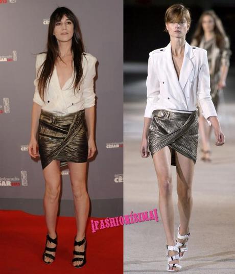charlotte gainsbourg prix cesar red carpet Anthony Vaccarello ss13