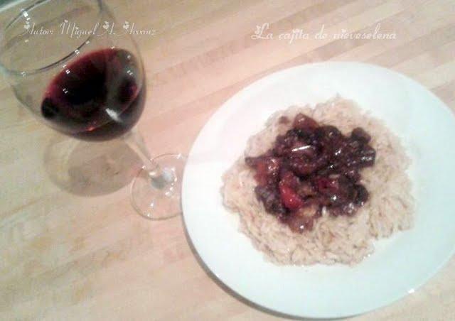 Corazoncitos de cordero al vino tinto con miel