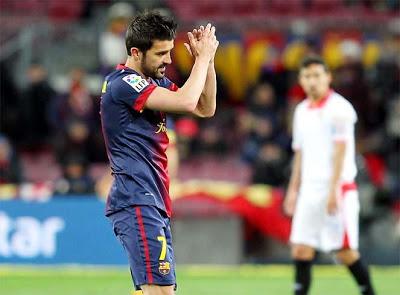 barcelona sevilla david villa