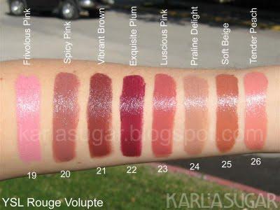 YSL - Rouge Volupté Swatches