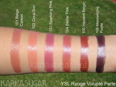 YSL - Rouge Volupté Swatches