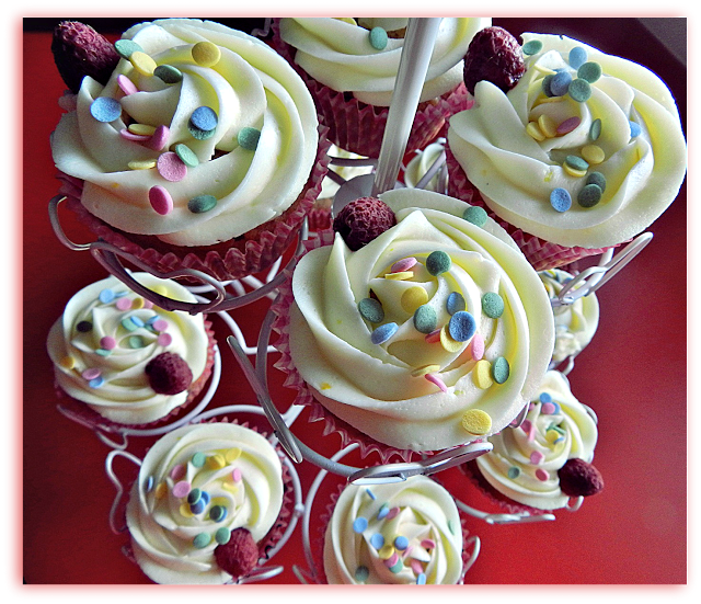 Cupcakes de frambuesa y limón