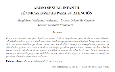 Abuso sexual infantil, Técnicas básicas para su atención - Velázquez y col.