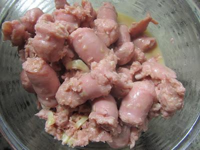 Fideuá de salchichas de pavo y pollo