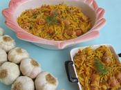 Fideuá salchichas pavo pollo