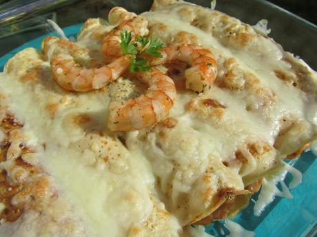 Crepes de langostinos Crepes de langostinos