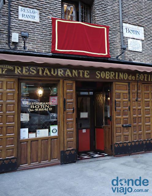 Restaurante Botín, en Madrid