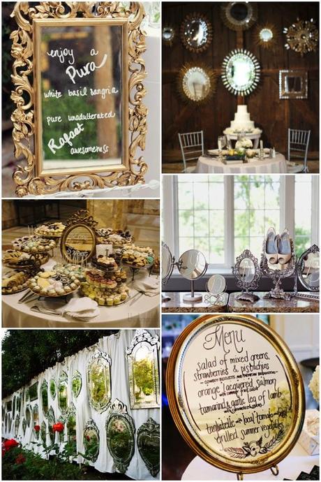 Mirrors to decorate your wedding