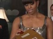 Michelle Obama entrega Oscar 2013 Mejor Película vestida Naeem Khan