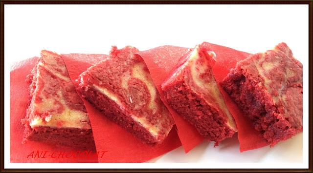 Red Velvet Brownies Cheesecake y GANADOR DEL SORTEO ANI-CHOCOLAT