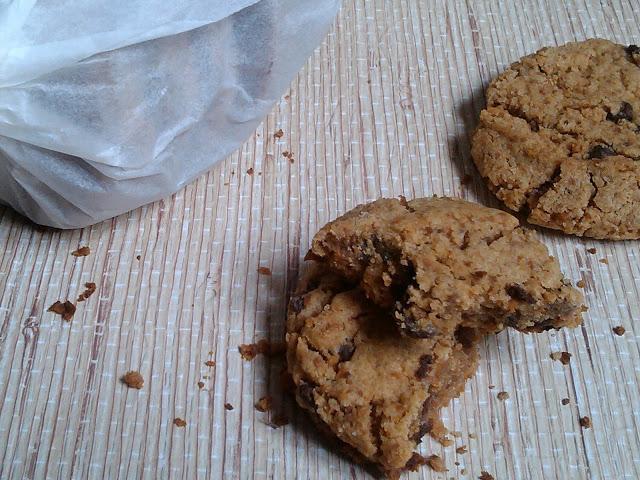 cookies de cacahuete con chispas de chocolate