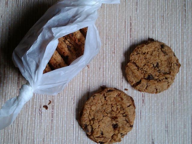 cookies de cacahuete con chispas de chocolate