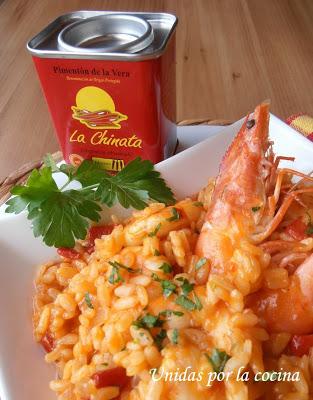 Risotto de Langostinos al Pimentón Ahumado La Chinata