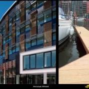 Madera Accoya Hi-Tech, construcciones en el exterior¿una tarima, un puente?