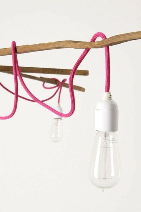 6 Ideas iluminación: cómo colgar lamparas de cable textil