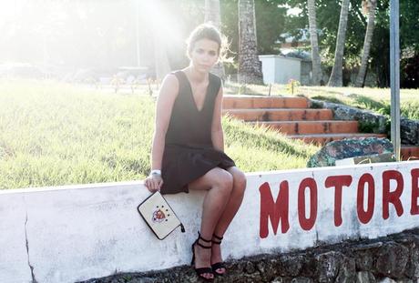 NEOPRENE BLACK DRESS