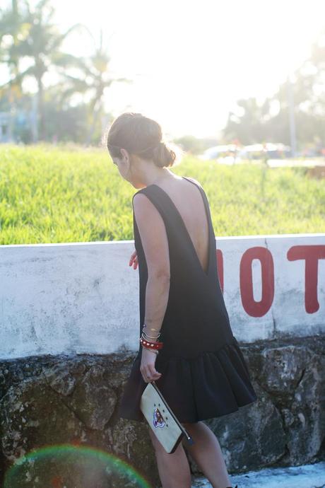 NEOPRENE BLACK DRESS
