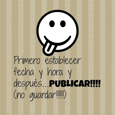 Cómo programar una entrada en Blogger (versión torpes)