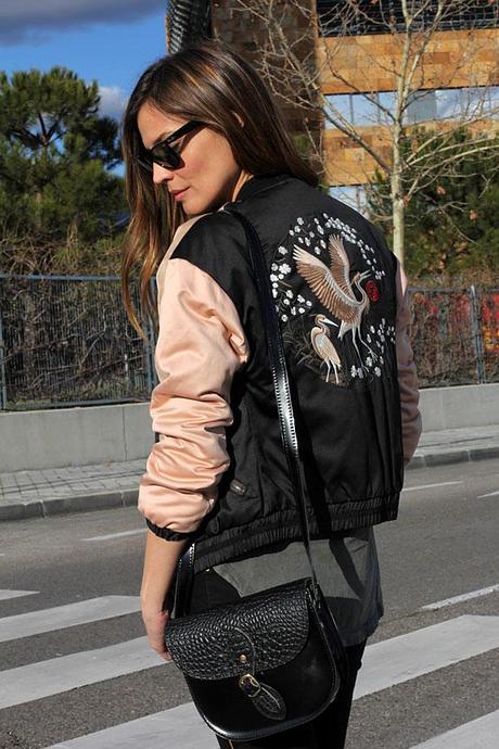 Satin bomber jacket