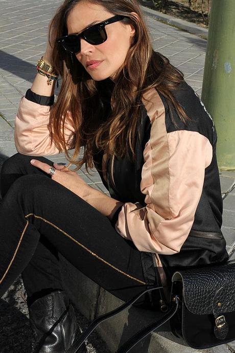 Satin bomber jacket