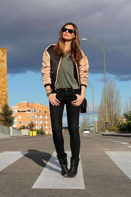 Satin bomber jacket