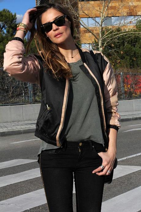 Satin bomber jacket
