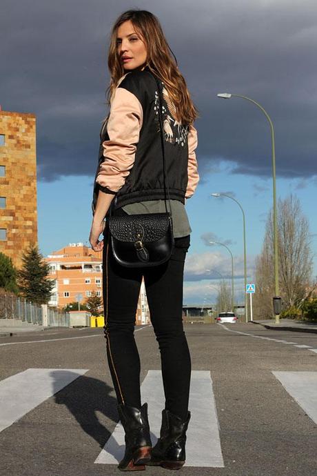 Satin bomber jacket